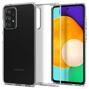 Противоударен Силиконов Калъф за Samsung A52, Spigen Liquid Crystal Case, Прозрачен
