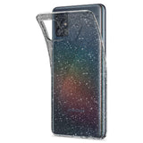 Противоударен Блестящ Калъф за Samsung A71, Spigen Liquid Crystal Glitter Quartz Case, Прозрачен (5)