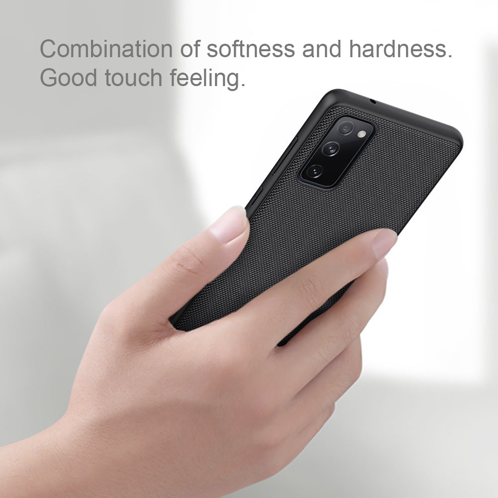 Калъф с Фибро Влакна за Samsung A72, Nillkin Textured Case, Черен (3)