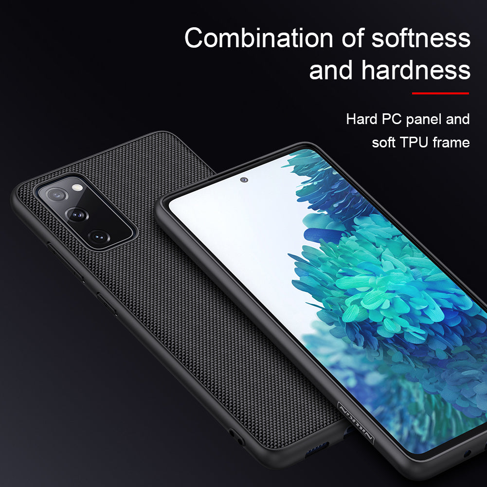 Калъф с Фибро Влакна за Samsung S20, Nillkin Textured Case, Черен (5)