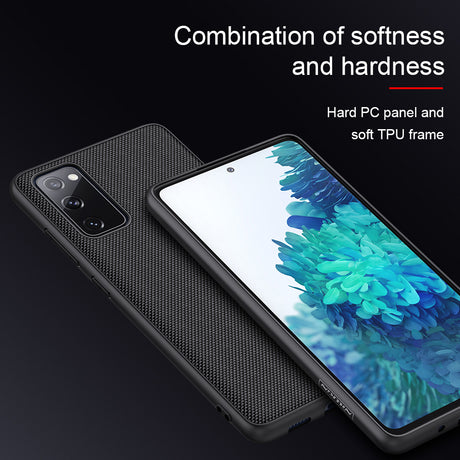Калъф с Фибро Влакна за Samsung S20, Nillkin Textured Case, Черен (5)