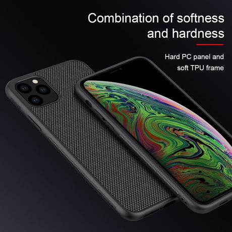 Калъф с Фибро Влакна за iPhone 11 Pro, Nillkin Textured Case, Черен (5)