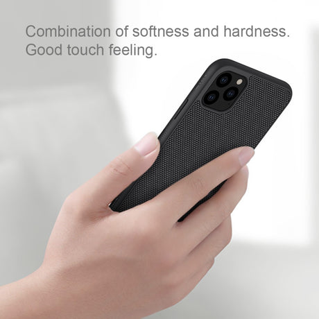 Калъф с Фибро Влакна за iPhone 11 Pro, Nillkin Textured Case, Черен (4)