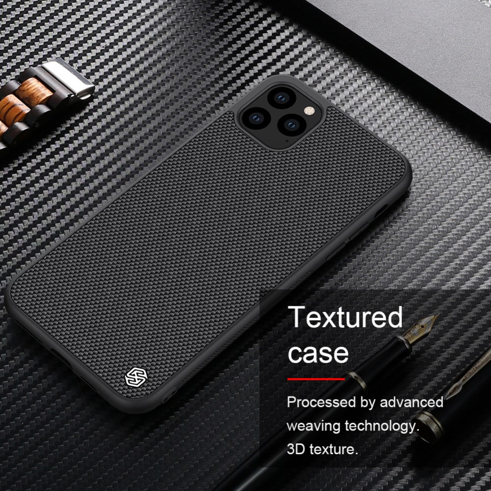 Калъф с Фибро Влакна за iPhone 11 Pro, Nillkin Textured Case, Черен (6)