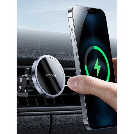 Безжично Зарядно-Стойка за Кола за iPhone, Joyroom Magsafe Charger 15w, Черен (2)