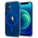 Magsafe Противоударен Калъф за iPhone 12 Mini, Spigen Ultra Hybrid Case, Син (6)