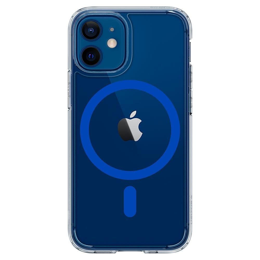 Magsafe Противоударен Калъф за iPhone 12 Mini, Spigen Ultra Hybrid Case, Син (3)