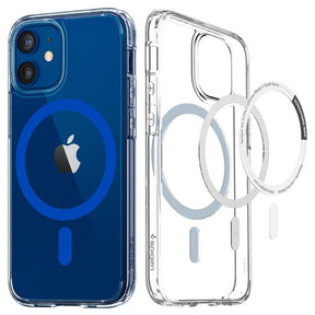 Magsafe Противоударен Калъф за iPhone 12 Mini, Spigen Ultra Hybrid Case, Син