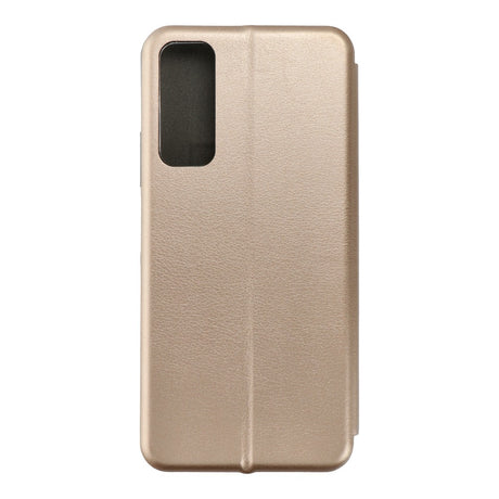 Кожен Калъф за Huawei P Smart 2021, Forcell Elegance Book Case, Златист (5)
