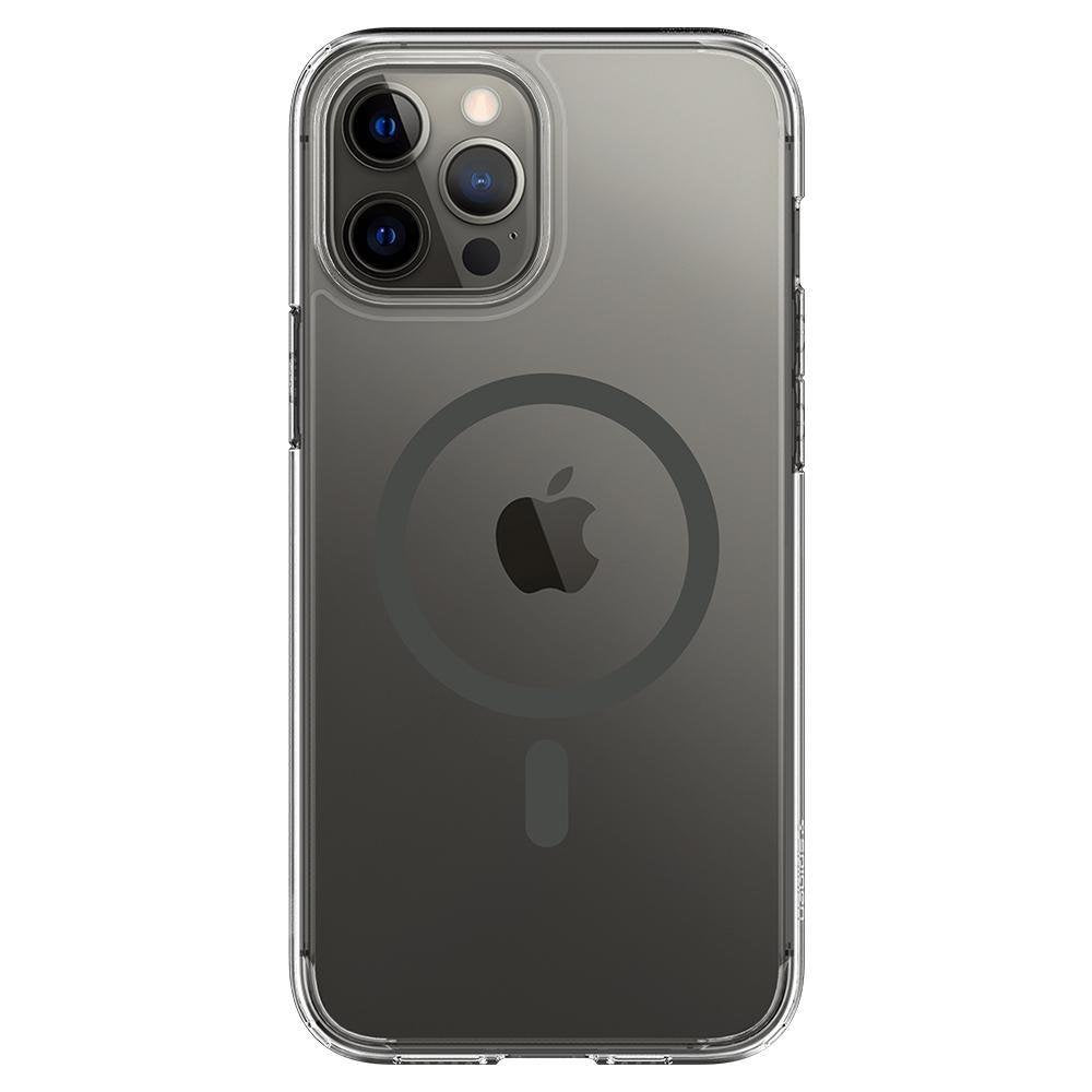 Magsafe Противоударен Калъф за iPhone 12 Pro Max, Spigen Ultra Hybrid Case, Сив (4)