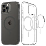 Magsafe Противоударен Калъф за iPhone 12 Pro Max, Spigen Ultra Hybrid Case, Сив