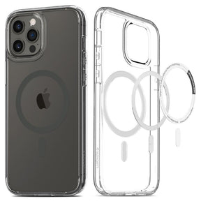 Magsafe Противоударен Калъф за iPhone 12 Pro Max, Spigen Ultra Hybrid Case, Сив