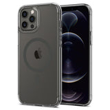 Magsafe Противоударен Калъф за iPhone 12 Pro Max, Spigen Ultra Hybrid Case, Сив (2)