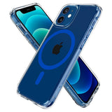Magsafe Противоударен Калъф за iPhone 12 Mini, Spigen Ultra Hybrid Case, Син (2)
