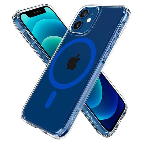 Magsafe Противоударен Калъф за iPhone 12 Mini, Spigen Ultra Hybrid Case, Син (2)