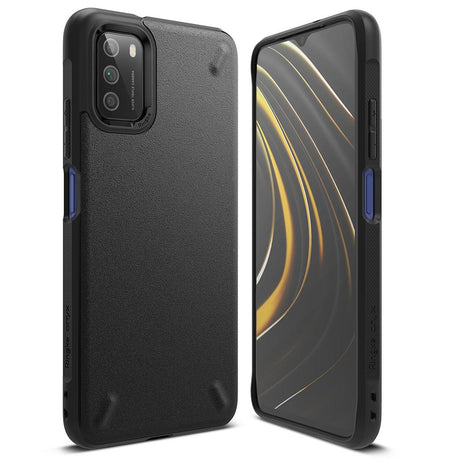 Противоударен Силиконов Калъф за Xiaomi Poco M3, Ringke Onyx Case, Черен