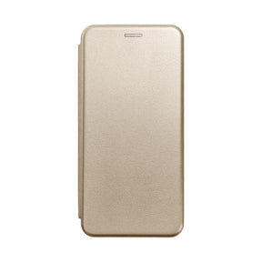 Кожен Калъф за Samsung A72, Forcell Elegance Book Case, Златист