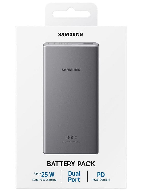 Външна Батерия с Бързо Зареждане, Samsung EB-P3300XJE 10000 mAh 25W, Сив (6)