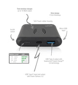Външна Батерия с Безжично и Бързо Зареждане, 4Smarts Power Bank PD/QC3.0 10000 mAh, Черен (2)