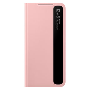 Оригинален Активен Калъф за Samsung S21 Plus Clear View Cover Book Case EF-ZG996CPE, Розов