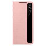 Оригинален Активен Калъф за Samsung S21 Clear View Cover Book Case EF-ZG991CPE, Розов