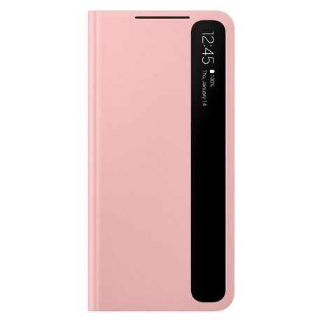 Оригинален Активен Калъф за Samsung S21 Clear View Cover Book Case EF-ZG991CPE, Розов