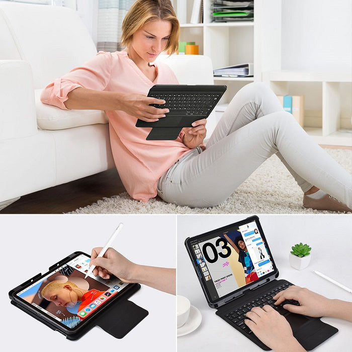 Калъф с Клавиатура за iPad Pro 11, Choetech Keyboard Pad Case, Черен (4)