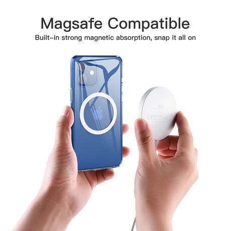 Magsafe Силиконов Калъф за iPhone 12/Pro, Choetech Magnetic Case, Прозрачен (3)
