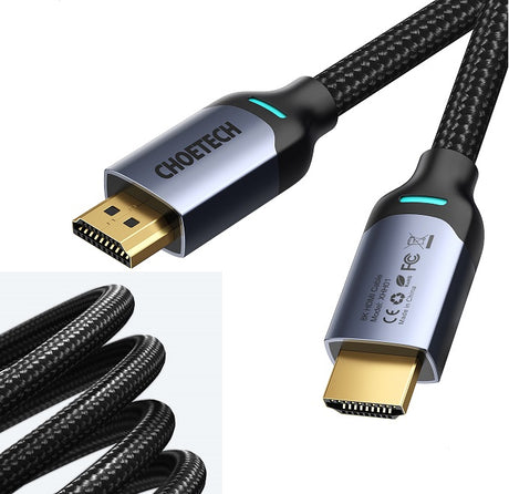 HDMI 8K Кабел, Choetech HDR Fast Cable 2m, Черен (2)