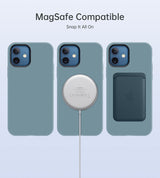 Magsafe Силиконов Калъф за iPhone 12/Pro, Choetech Magnetic Case, Светло Син (2)