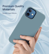 Magsafe Силиконов Калъф за iPhone 12/Pro, Choetech Magnetic Case, Светло Син (3)