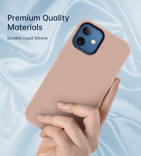 Magsafe Силиконов Калъф за iPhone 12/Pro, Choetech Magnetic Case, Розов (3)