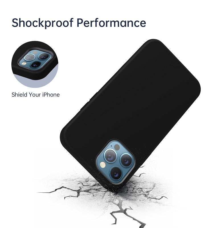 Magsafe Силиконов Калъф за iPhone 12/Pro, Choetech Magnetic Case, Черен (4)