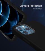 Magsafe Силиконов Калъф за iPhone 12/Pro, Choetech Magnetic Case, Черен (6)