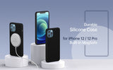 Magsafe Силиконов Калъф за iPhone 12/Pro, Choetech Magnetic Case, Черен (5)