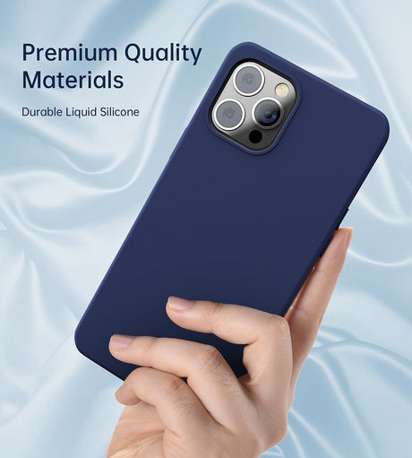 Magsafe Силиконов Калъф за iPhone 12/Pro, Choetech Magnetic Case, Тъмно Син (3)