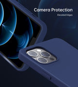Magsafe Силиконов Калъф за iPhone 12/Pro, Choetech Magnetic Case, Тъмно Син (6)