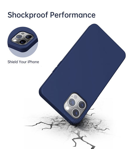Magsafe Силиконов Калъф за iPhone 12/Pro, Choetech Magnetic Case, Тъмно Син (5)