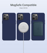 Magsafe Силиконов Калъф за iPhone 12/Pro, Choetech Magnetic Case, Тъмно Син (2)