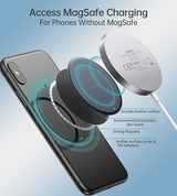 Magsafe Адаптер-Пластина за iPhone, Choetech Magnetic Metal Plate, Черен (3)