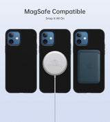 Magsafe Силиконов Калъф за iPhone 12/Pro, Choetech Magnetic Case, Черен (2)