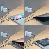 Двойно Зарядно за Apple Macbook и Лаптопи с USB-C, Choetech 220v Dual GaN 100W, Бял (7)