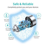 Двойно Зарядно за iPhone за Кола с USB-C, Choetech 12v Dual Car Charger PD3.0 40w, Черен (5)