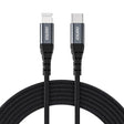 USB-C Кабел за iPhone, Choetech Lightning Nylon Cable 1.2m, Черен