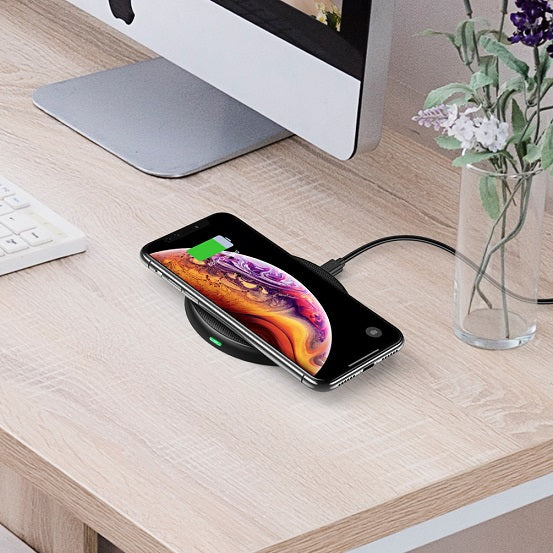 Безжично Зарядно за Телефон, Choetech Wireless Pad Fast Charger 15W, Черен (6)