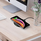Безжично Зарядно за Телефон, Choetech Wireless Pad Fast Charger 15W, Черен (6)