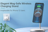 Безжично Зарядно Magsafe 2в1 за iPhone, Choetech Wireless Charging Stand 15W, Сребрист (7)