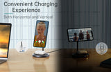 Безжично Зарядно Magsafe 2в1 за iPhone, Choetech Wireless Charging Stand 15W, Сив (7)