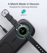 Безжично Зарядно 2в1 за Samsung Watch и Смартфони, Choetech Wireless Duo Charger 15W, Черен (3)