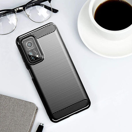 Противоударен Силиконов Калъф за Xiaomi Mi 10T/Pro, Forcell Carbon Case, Черен (3)